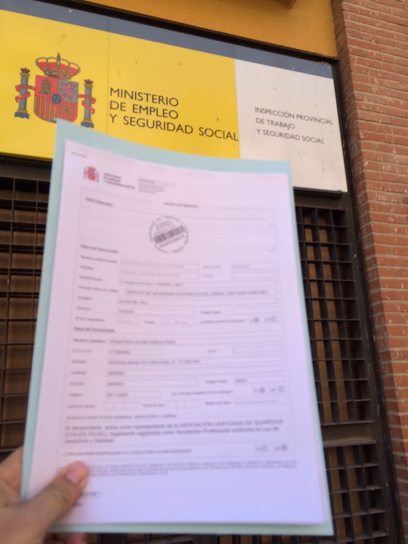 Denuncia presentada por AUGC ante la Dirección General de Inspección de Trabajo y Seguridad Social Denuncia presentada por AUGC ante la Dirección General de Inspección de Trabajo y Seguridad Social