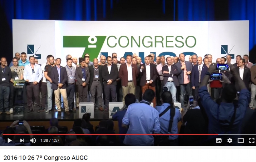 Captura de pantalla del vídeo conmemorativo del 7º Congreso Nacional de AUGC Captura de pantalla del vídeo conmemorativo del 7º Congreso Nacional de AUGC