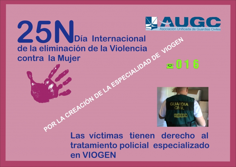 Cartel de AUGC sobre el Día contra la Violencia de Género Cartel de AUGC sobre el Día contra la Violencia de Género