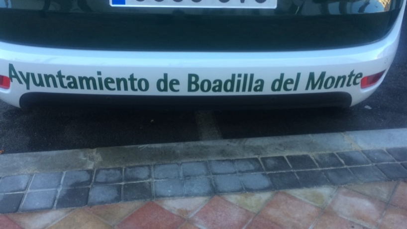 Detalle de uno de los vehículos 'patrocinados' Detalle de uno de los vehículos 'patrocinados'