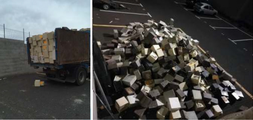 Cajas fuertes almacenadas en este cuartel de Lanzarote. Cajas fuertes almacenadas en este cuartel de Lanzarote.