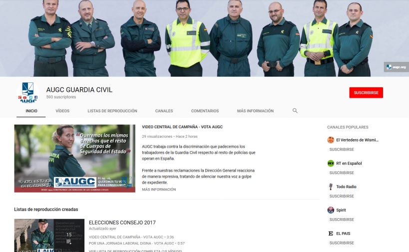 Captura de pantalla del canal de AUGC en Youtube, donde se podrá seguir en directo el acto de esta tarde. Captura de pantalla del canal de AUGC en Youtube, donde se podrá seguir en directo el acto de esta tarde.