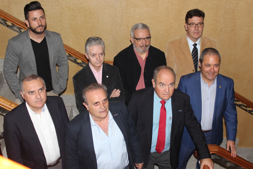 Representantes de las asociaciones profesionales de la Guardia Civil durante la rueda de prensa conjunta que ofrecieron el pasado noviembre reclamando la equiparación salarial.
