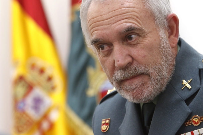 El coronel jefe de la Guardia Civil de Alicante, durante la entrevista. Foto: ROBERTO PÉREZ El coronel jefe de la Guardia Civil de Alicante, durante la entrevista. Foto: ROBERTO PÉREZ