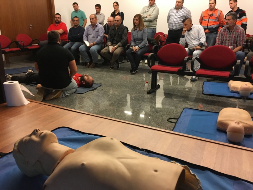 Imagen del curso sobre técnicas de reanimación impartido por AUGC Toledo a sus afiliados. Imagen del curso sobre técnicas de reanimación impartido por AUGC Toledo a sus afiliados.