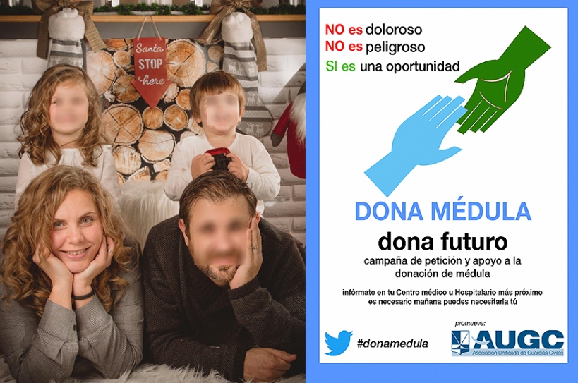 Yolanda y su familia, en una bonita imagen navideña. A la derecha, apoyo de AUGC a la campaña. Yolanda y su familia, en una bonita imagen navideña. A la derecha, apoyo de AUGC a la campaña.