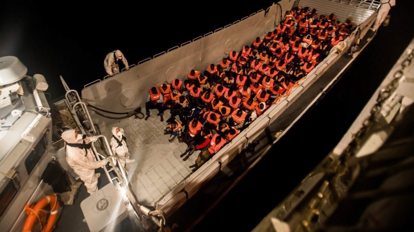 Migrantes en el Aquarius. Migrantes en el Aquarius.