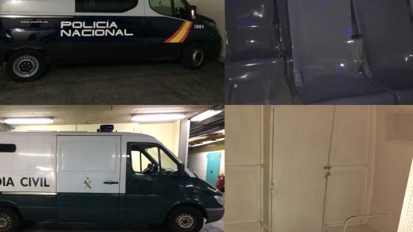 Comparativa entre furgones de Policía Nacional y Guardia Civil. Comparativa entre furgones de Policía Nacional y Guardia Civil.