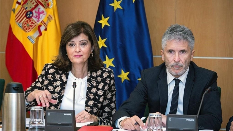Imagen de archivo de la secretaria de Estado de Seguridad, Ana María Botella, con el ministro del Interior, Fernando Grande Marlaska. Imagen de archivo de la secretaria de Estado de Seguridad, Ana María Botella, con el ministro del Interior, Fernando Grande Marlaska.