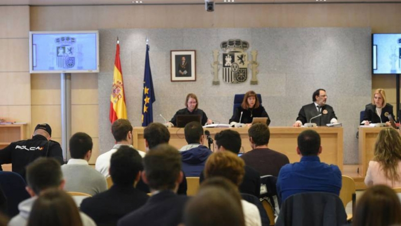 Imagen de archivo del juicio contra los agresores de Alsasua que se celebró el pasado año en la Audiencia Nacional. Imagen de archivo del juicio contra los agresores de Alsasua que se celebró el pasado año en la Audiencia Nacional.