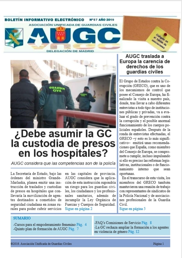 Boletín nº 57 Enero 2019 Boletín nº 57 Enero 2019