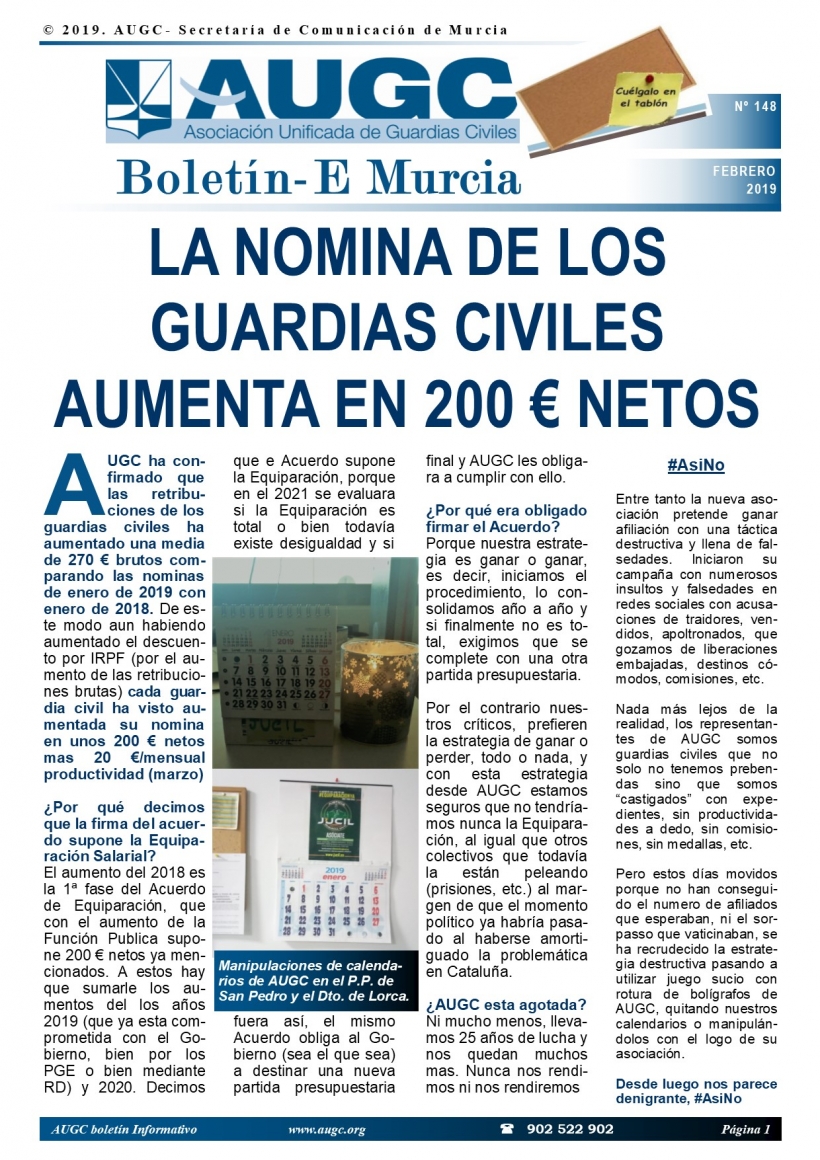 Portada del boletín. Portada del boletín.