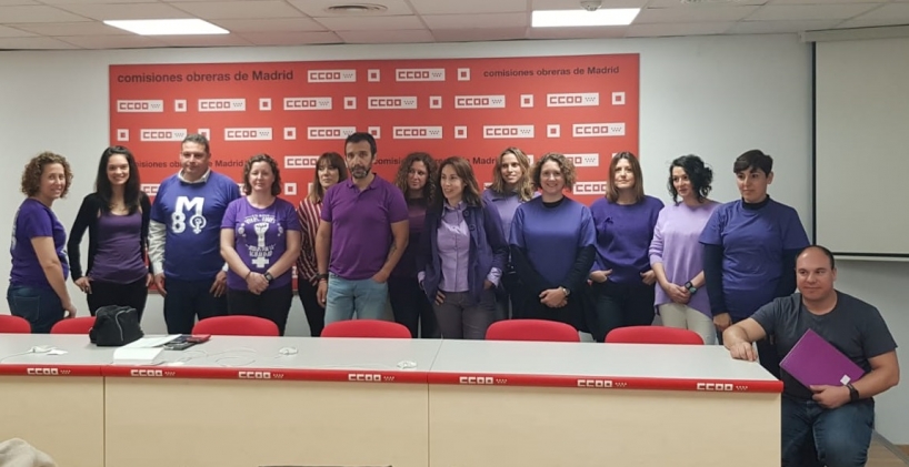 Integrantes del Comité de Igualdad de AUGC posan tras la reunión que mantuvieron ayer en Madrid. Integrantes del Comité de Igualdad de AUGC posan tras la reunión que mantuvieron ayer en Madrid.