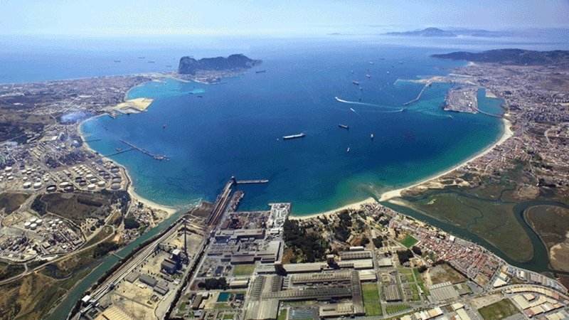 Vista aérea del Campo de Gibraltar. Vista aérea del Campo de Gibraltar.
