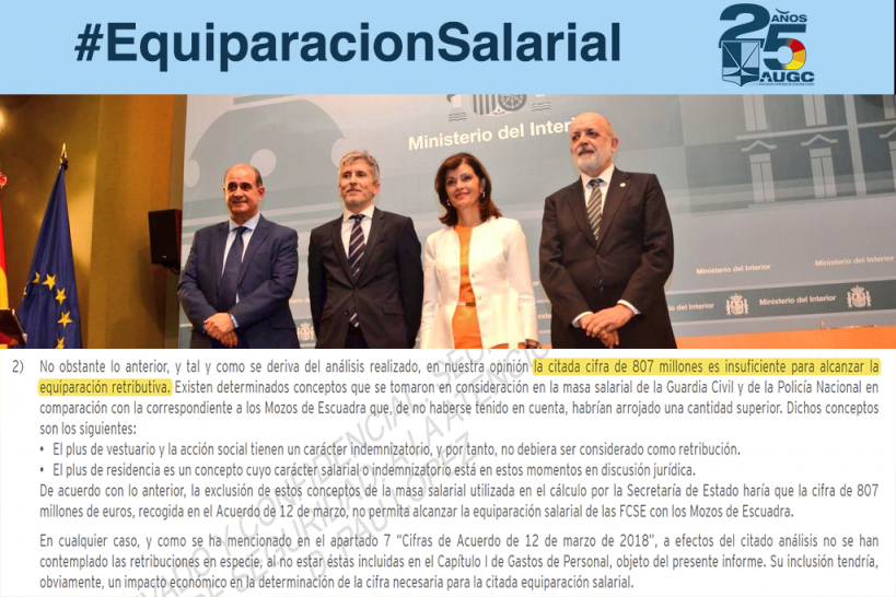 La equiparación salarial debe ser total y absoluta, tal y como recoge el Acuerdo publicado en el BOE. La equiparación salarial debe ser total y absoluta, tal y como recoge el Acuerdo publicado en el BOE.