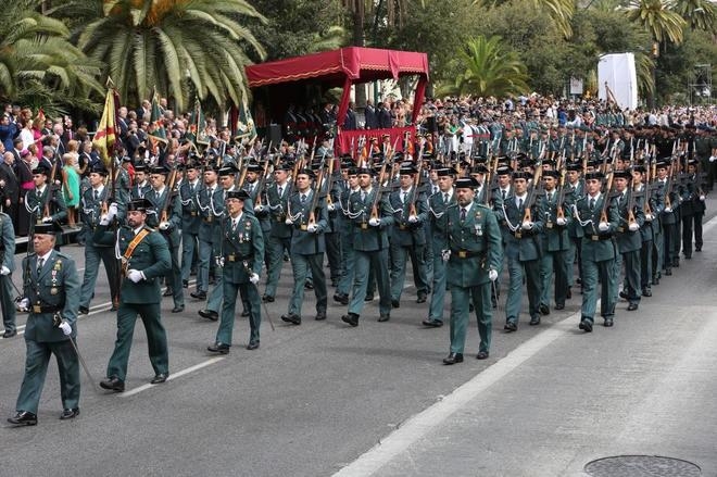 Imagen de archivo de un desfile con la participación de trabajadores de la Guardia Civil. Imagen de archivo de un desfile con la participación de trabajadores de la Guardia Civil.