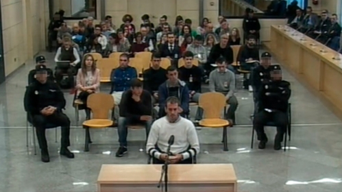 Imagen de archivo del juicio del Caso Alsasua. Imagen de archivo del juicio del Caso Alsasua.