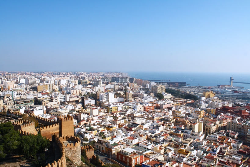 Vista panorámica de la ciudad de Almería. Vista panorámica de la ciudad de Almería.
