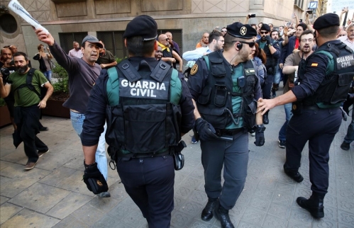 Imagen de archivo de agentes del GRS en Cataluña. Imagen de archivo de agentes del GRS en Cataluña.